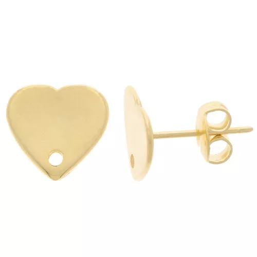 Pendientes 10x11 mm - Dorado x2