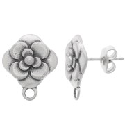 Tachuelas Flor 16x14 mm - Plata envejecida x2|raw }}