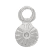 Mini Charm Redondo Rayas 6 mm - Rodio x4|raw }}