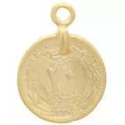Colgante Moneda 17 mm - Dorado x1