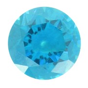 Cabujón redondo de óxido de circonio de 4 mm - Aqua oscuro x1|raw }}