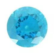 Cabujón redondo de óxido de circonio de 3 mm - Dark Aqua x1