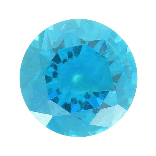 Cabujón redondo de óxido de circonio de 3 mm - Dark Aqua x1