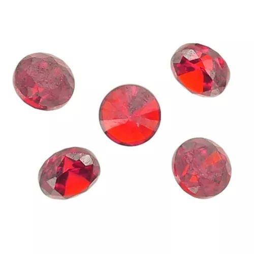 Cabujones redondos de óxido de circonio de 2 mm - Granate oscuro x5