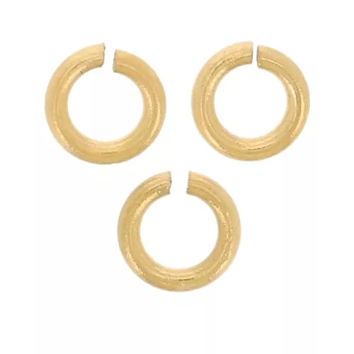 Anillas abiertas 3x0,6 mm - Acero inoxidable dorado 316L x50