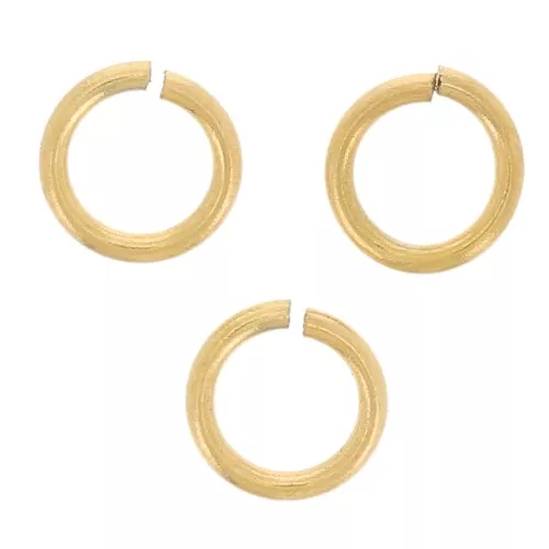 Anillos abiertos 4x0,6 mm - Acero inoxidable dorado 316L x50