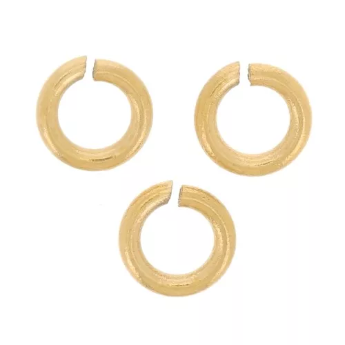 Anillas abiertas 4x0.8 mm en Acero inoxidable 316L Dorado x10