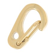 Cierres mosquetones de seguridad de 11 mm - Acero inoxidable 316L dorado x10