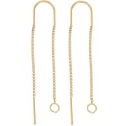 Pendientes de malla veneciana 38+43 mm Acero inoxidable 304 Dorado x20|raw }}