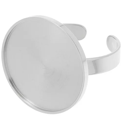 Anillo fino ajustable para cabujón de fondo plano de 20 mm - Acero inoxidable 304 x1