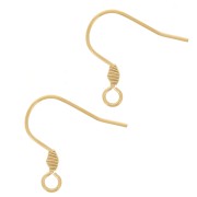 Ganchos para oreja de 17 mm con anilla abierta - Acero inoxidable 304 Dorado x2|raw }}