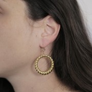Ganchos para oreja de 17 mm con anilla abierta - Acero inoxidable 304 Dorado x2