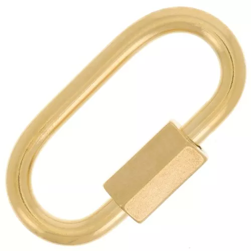 Cierre de rosca ovalado 21x11 mm - Acero inoxidable Dorado 304 x1