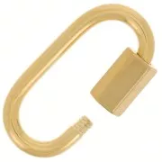 Cierre de rosca ovalado 21x11 mm - Acero inoxidable Dorado 304 x1