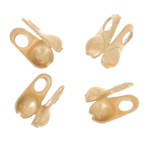 Terminales para cadena de bolas de 1,5 mm - Acero inoxidable 304 Dorado x4