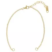 Pulsera 18 cm para entrepieza - Malla Forçat Acero inox Dorado x1