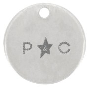Charms redondos personalizados 12 mm con logo - grosor 0,8 mm Plata 925 x100|raw }}