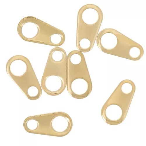 Cierres ovalados 6x3 mm para Cierre - Acero inoxidable 304 Dorado x10