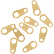 Cierres ovalados de 8x4 mm para cierres - Acero inoxidable 304 Dorado x10