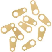 Clips de cierre ovalados de 8x4mm - Acero inoxidable dorado 316L x10