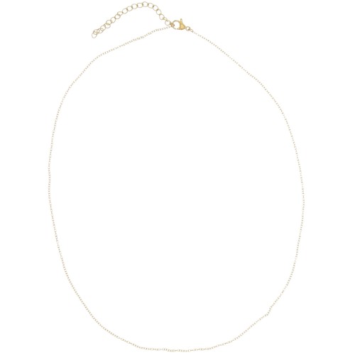 Forçat Gargantilla de malla de 1,2 mm - Acero inoxidable dorado 316L x48cm