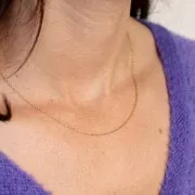 Forçat Gargantilla de malla de 1,2 mm - Acero inoxidable dorado 316L x48cm