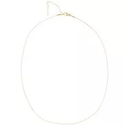 Gargantilla de malla Paloma 0,9 mm - Acero inoxidable dorado 316L x48cm