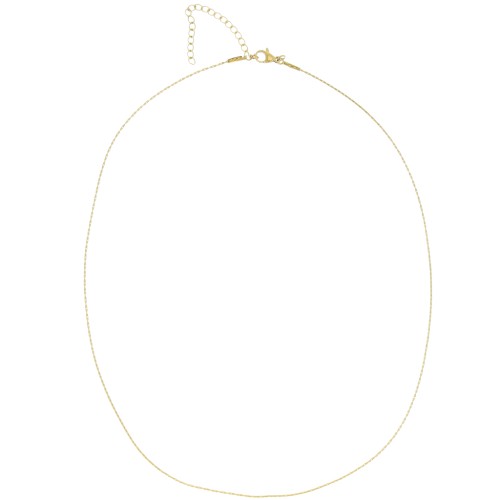 Collar de malla Paloma de 0,9 mm - Acero inoxidable 304 Dorado x 48 cm