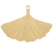 Charm Hoja de Ginkgo 16x22 mm - Acero Inoxidable Oro 316L x1|raw }}