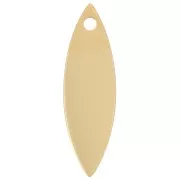 Dije de lanzadera de 16x5mm - Acero inoxidable dorado 316L x1