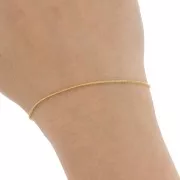 Cadena Serpentina 0.9 mm - Acero Inoxidable 316L Oro x50cm