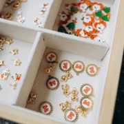 Dije Oso 15x8 mm - Acero Inoxidable Dorado 304L x1