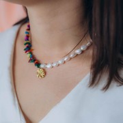 Dije Dólar de Arena Irregular 15 mm - Acero Inoxidable Dorado 304L x1