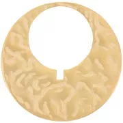 Colgante Círculo Hueco Martillado 30mm - Acero Inoxidable Dorado 316L x1