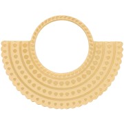 Colgante étnico texturizado 23x30mm - Acero inoxidable dorado 316L x1|raw }}