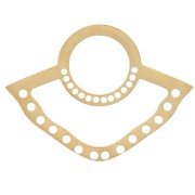 Colgante abanico 14x19 mm multi-agujero para tejer - Acero inoxidable 316L Doradox1|raw }}