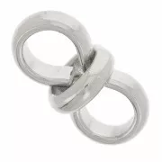 Cuenta pasante doble 12x6 mm para cordón de 4 mm - Acero inoxidable 304L x1