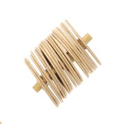 Heishi Disc Beads - Disco Plano 5x0.2 mm - Acero Inoxidable Dorado 304L x25