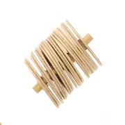 Heishi Disc Beads - Disco Plano 5x0.2 mm - Acero Inoxidable Dorado 304L x25