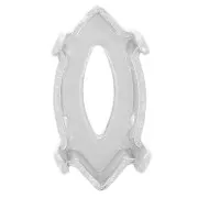 Engaste navette PureCrystal 10x5 mm Plateado x1