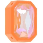 Engaste Octogonal de Plástico para Cabujón 4627 18x13 mm - Naranja x1