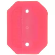 Engaste Octogonal de Plástico para Cabujón 4627 18x13 mm - Rosa Fluorescente x1