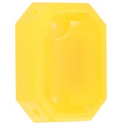 Engaste octogonal de plástico para cabujón 4627 18x13 mm - Amarillo transparente x1