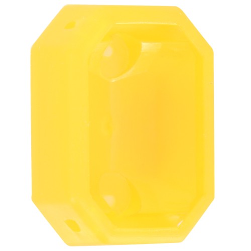 Engaste octogonal de plástico para cabujón 4627 18x13 mm - Amarillo transparente x1