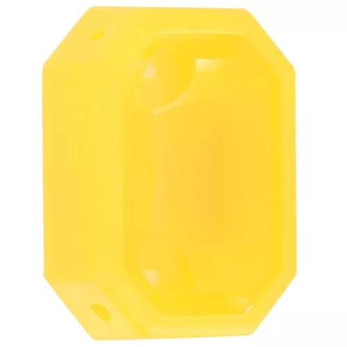 Engaste octogonal de plástico para cabujón 4627 18x13 mm - Amarillo transparente x1