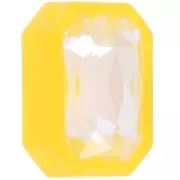 Engaste octogonal de plástico para cabujón 4627 18x13 mm - Amarillo transparente x1