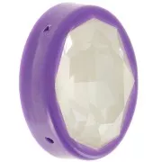 Juego oval de plástico para cabujón 4120 18x13 mm - Violeta x1