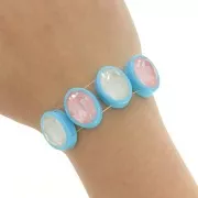 Juego oval de plástico para cabujón 4120 18x13 mm - Violeta x1