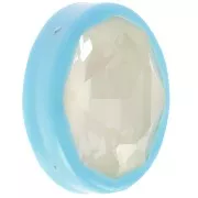 Engaste oval de plástico para cabujón 4120 18x13 mm - Turquesa x1