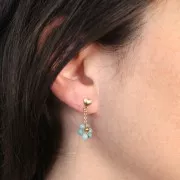 Pendientes 7x5 mm con anilla cerrada - Gold Filled x2